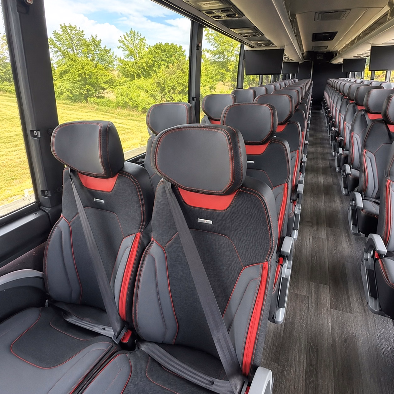 dubuque charter bus interior